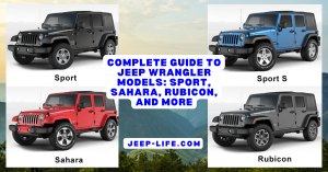 Complete Guide to Jeep Wrangler Models Sport, Sahara, Rubicon, and More